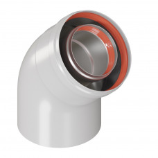 Отвод промежуточный 45 гр Kiturami d 60/100 коаксиальный