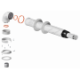 Комплект дымохода KRATS D60/100 L1000 мм универсальный D60/100 L1000 мм, рабочая длина 750мм, антиобледенительное исполнение