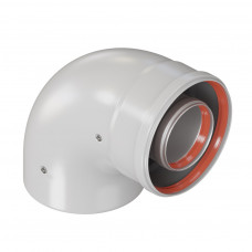 Отвод промежуточный 90 гр Kiturami d 60/100 коаксиальный