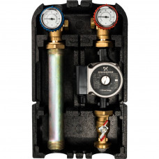Группа насосная с прямым контуром 1' с насосом STOUT Grundfos UPSO 25-65 в теплоизоляции