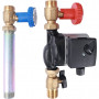 Группа насосная с прямым контуром 3/4' с насосом STOUT Grundfos UPSO 15-65 130 в теплоизоляции