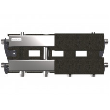 Коллектор модульный Gidruss MKSS-60-3D.EPP на 3 контура G 1', магистраль G 1', с термоизоляцией до 60 кВт универсальное подключение термодатчика, нерж. сталь