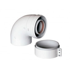 Отвод 90 град. коаксиальный Baxi d 60-100 мм