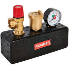 Группа безопасности котла 3 бар Rommer, 1" до 50 кВт в теплоизоляции