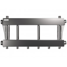 Коллектор модульный Gidruss MKSS-250-3x25 на 3 контура G 1', 2 магистрали G 2', до 250 кВт, нерж. сталь