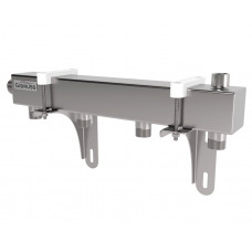 Коллектор распределительный Gidruss DMSS-25-20x4 на 4 контура G 3/4', магистральное подключение G 1', нерж сталь