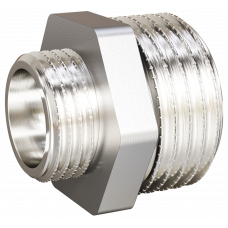 Ниппель переходной LD Pride DN50х40 (2"НР х 1 1/2"НР) латунь никель