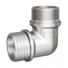 Угол 90 гр Pride DN15 (1/2"), НР/НР, латунь никель LD