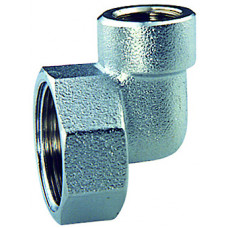 Переходник угловой, 3/4"х1/2", ВР-ВР, хромированный FAR