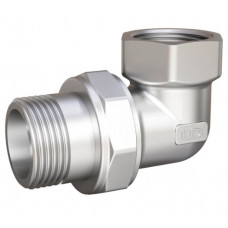 Сгон разъемный угловой (американка) Pride DN20 (3/4"),ВР/НР, латунь никель LD