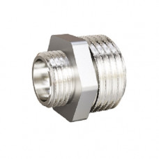 Ниппель переходной DN25х15 (1"НР х 1/2"НР) латунь никель
