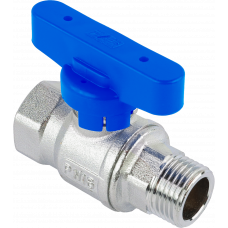 Кран шаровой FAR 1/2", ВР-НР, син. бабочка, хром