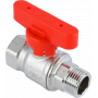 Кран шаровой FAR 1/2", ВР-НР, красн. бабочка, хром