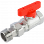 Кран шаровой FAR 3/4", ВР-"американка", красн. бабочка, хром