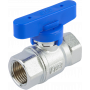 Кран шаровой FAR 3/4", ВР, син. бабочка, хром
