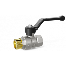 Кран шаровой LD Pride 1 1/4", ВР-НР, черн. рычаг, никель