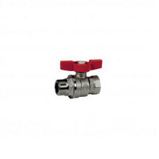 Кран шаровой Giacomini 3/4", ВР-НР, красн. бабочка, хром