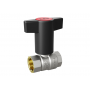 Кран шаровой LD Pride 3/4", ВР, черн. высокая ручка, никель