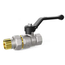 Кран шаровой LD Pride 1 1/4", ВР-"американка", черн. рычаг, никель