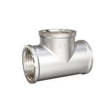 Тройник Pride DN50, 2", ВР-ВР-ВР, латунь, никель, LD