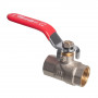 Кран шаровой Kromwell 1/2", ВР, красн. рычаг, никель
