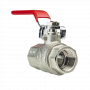 Кран шаровой Kromwell 1/2", ВР, красн. рычаг, никель