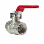 Кран шаровой Kromwell 1/2", ВР, красн. рычаг, никель