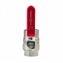 Кран шаровой Kromwell 1/2", ВР, красн. рычаг, никель