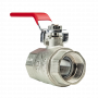 Кран шаровой Kromwell 3/4", ВР, красн. рычаг, никель