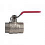 Кран шаровой Kromwell 3/4", ВР, красн. рычаг, никель