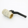 Кран шаровой LD Pride 3/4", ВР, черн. рычаг, никель