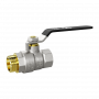 Кран шаровой LD Pride 3/4", ВР-НР, черн. рычаг, никель