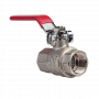 Кран шаровой Kromwell 1 1/4", ВР, красн. рычаг, никель