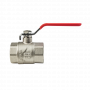 Кран шаровой Kromwell 1 1/4", ВР, красн. рычаг, никель