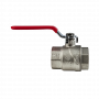 Кран шаровой Kromwell 1 1/2", ВР, красн. рычаг, никель