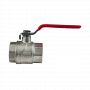 Кран шаровой Kromwell 1 1/2", ВР, красн. рычаг, никель