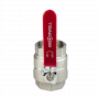 Кран шаровой Kromwell 2", ВР, красн. рычаг, никель