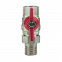 Кран шаровой Kromwell 1/2", ВР-"американка", красн. бабочка, никель