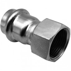 Муфта-пресс ВР 18x1/2", нержавеющая сталь, Kromwell