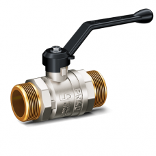 Кран шаровой LD Pride 3/4", НР, черн. рычаг, никель