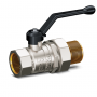 Кран шаровой LD Pride 1/2", ВР-"американка", черн. рычаг, никель