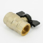 Кран шаровой LD Pride 1/2", ВР, черн. бабочка, никель