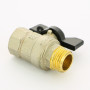 Кран шаровой LD Pride 1/2", ВР-НР, черн. бабочка, никель