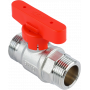 Кран шаровой FAR 3/4", НР, красн. бабочка, хром