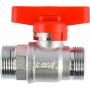 Кран шаровой FAR 3/4", НР, красн. бабочка, хром