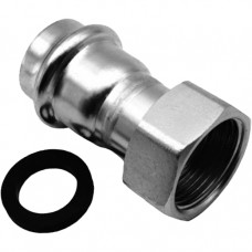 Муфта-пресс 22x1/2" с накидной гайкой, нержавеющая сталь, Kromwell