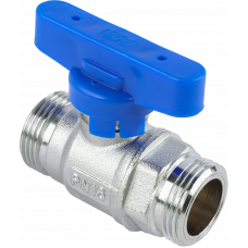 Кран шаровой FAR 3/4", НР, син. бабочка, хром