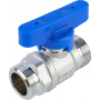 Кран шаровой FAR 3/4", НР, син. бабочка, хром
