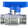 Кран шаровой FAR 3/4", НР, син. бабочка, хром