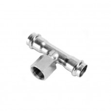Тройник с внутренней резьбой, 22 х 1/2" х 22, IBP BPress Inox (арт.TECE PS4130G0220422)